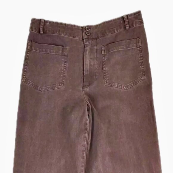 SOLD Young Fabulous & Broke Marlie Crop Pants Brown Wash Relaxed Fit NWT - Picture 3 of 7